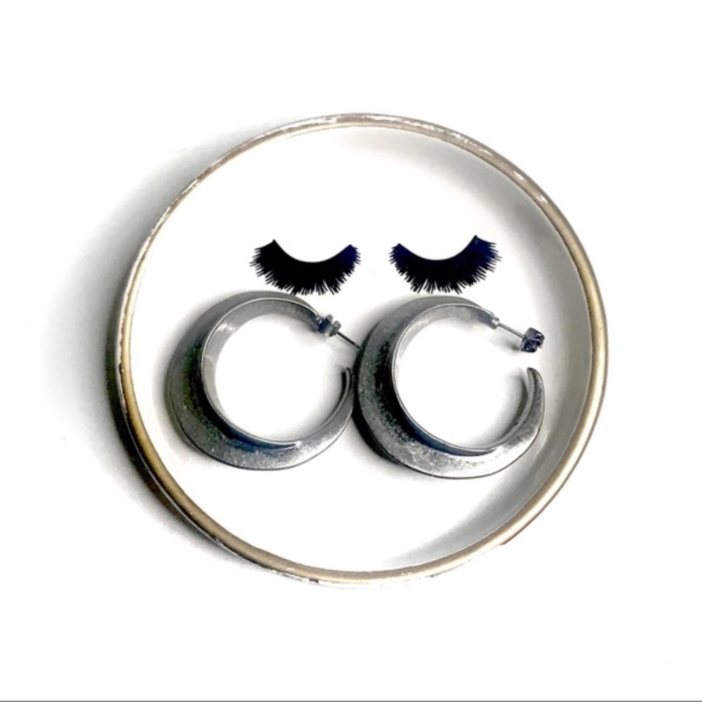 💎 Hoop statement earrings - Picture 3 of 8